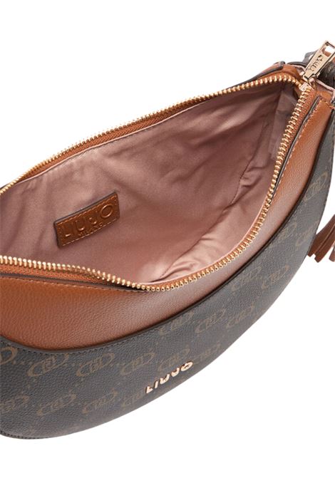 Borsa hobo media con logo MARRONE Liu Jo | AF5251E005381244